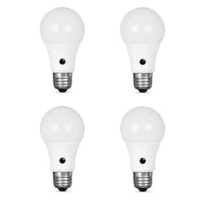 60W Equivalent Soft White (2700K) A19 IntelliBulb Dusk to Dawn CEC Title 20 Compliant 90+ CRI LED Light Bulb (4-Pack)