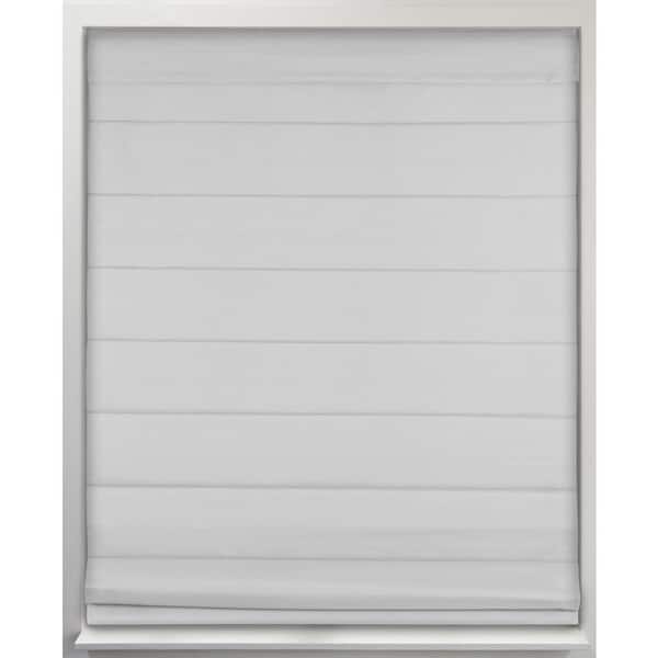 Arlo Blinds Light Gray Cordless Bottom Up Room Darkening Fabric Roman Shade 35.5 in. W x 60 in. L (Actual Size)