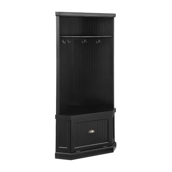 Crosley Furniture Seaside Black Corner Hall TreeCF6020BK The Home Depot