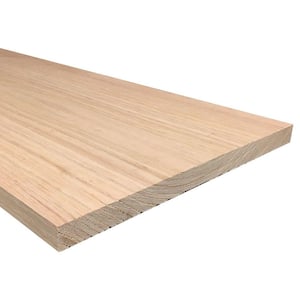 1 in. x 12 in. x Random Length S4S Oak Hardwood Board