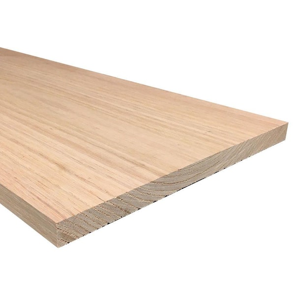 Weaber 1 in. x 12 in. x Random Length S4S Oak Hardwood Board