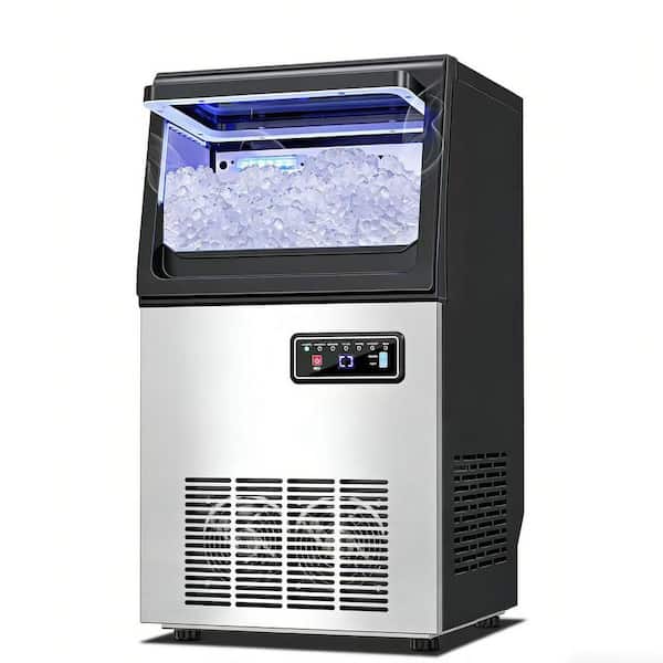 14 in. Freestanding in Stainless Steel 40 PCS/cycle commercial Ice Maker with 40 Lbs. Storage.
