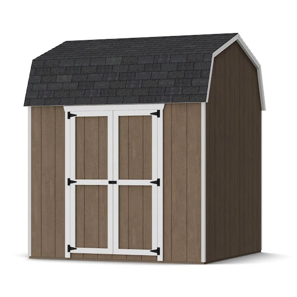 Value Gambrel 8 ft. x 8 ft. Wood Storage Shed with 6 ft. Sidewalls, Side Entry, and Floor (64 sq. ft. )