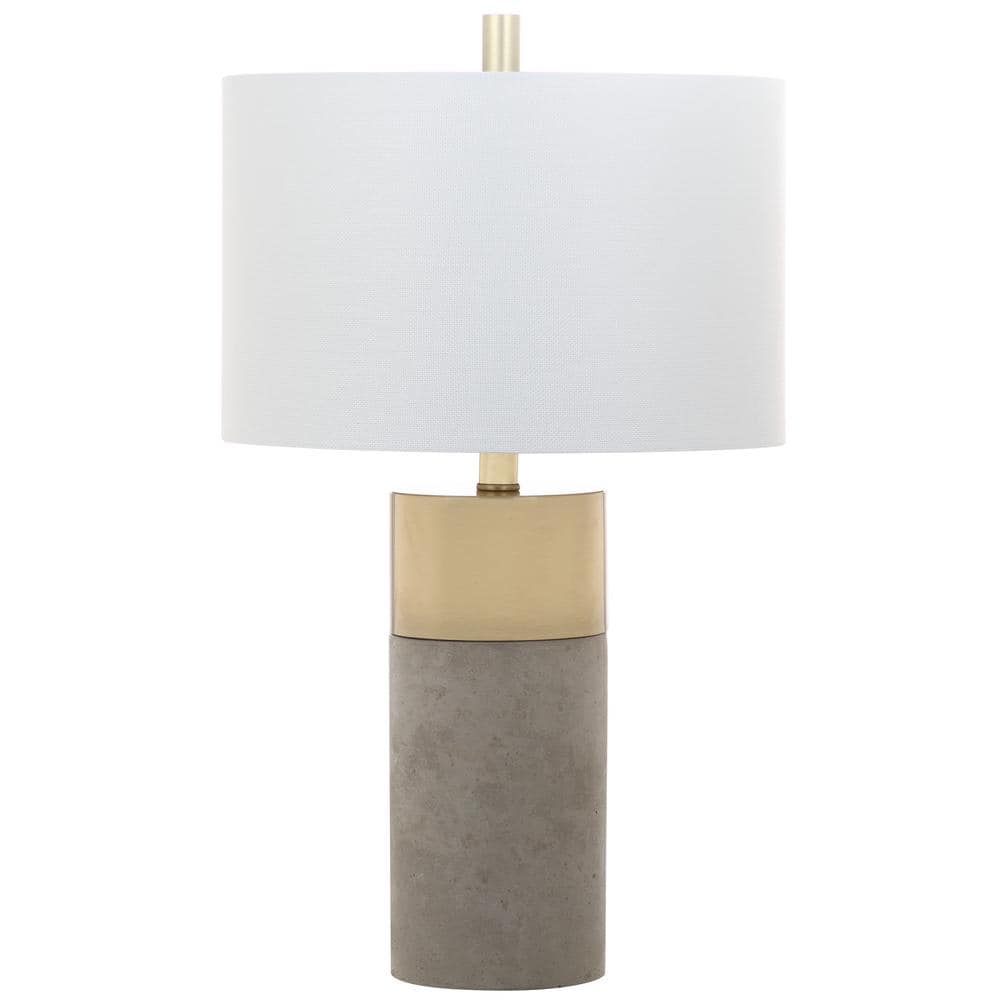 Oliver Gray and Gold Concrete Table Lamp Set of 2