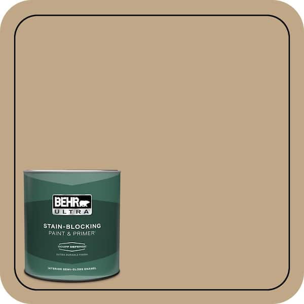 BEHR ULTRA 1 qt. #T16-16 Symphony Gold Extra Durable Semi-Gloss Enamel Interior Paint & Primer