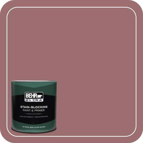 BEHR ULTRA 1 qt. #150F-5 Mulled Wine Semi-Gloss Enamel Exterior Paint & Primer