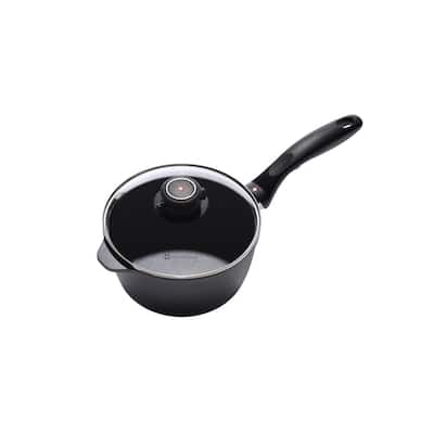 Classic Series 2.2 qt. Cast Aluminum Nonstick Sauce Pan in Gray with Glass Lid