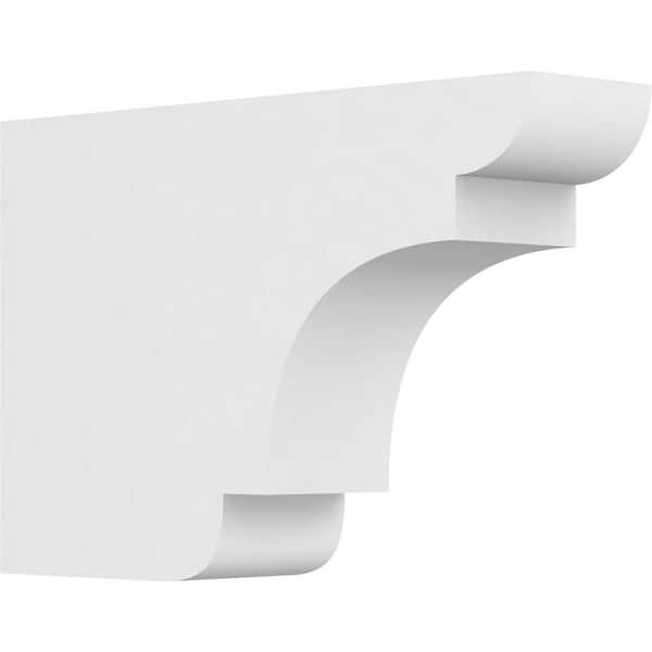 Ekena Millwork 3 in. x 8 in. x 12 in. Standard New Brighton Architectural Grade PVC Rafter Tail Brace