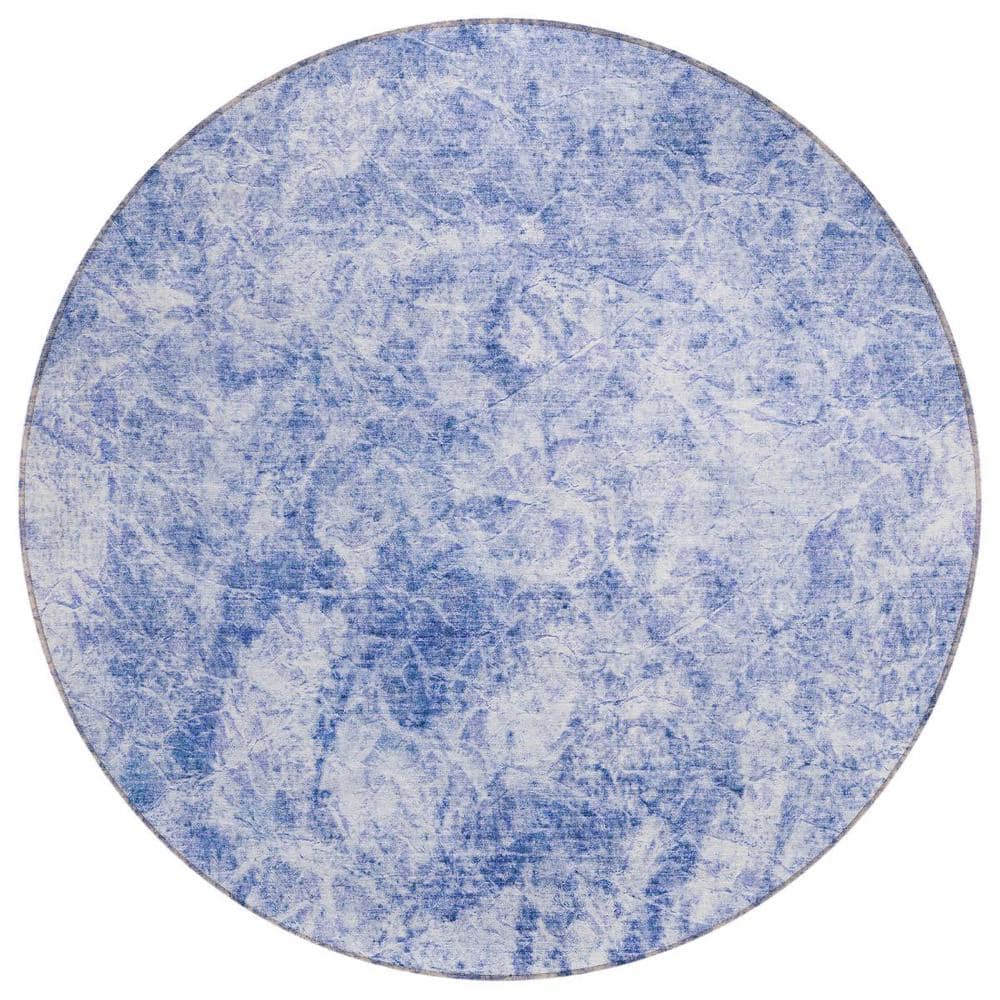 Blue 8 ft. Round Woven Abstract Round Indoor/Outdoor Area Rug price history on PriceWatchPro