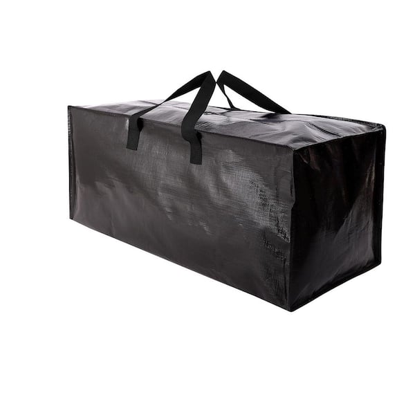65 lb. Capacity 29 L x 14 W x 13 H Durable Polypropylene Heavy Duty Moving Bags with Backpack Straps 6-Pack Black