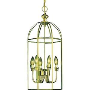 Volume Lighting 10-Light Polished Brass Interior Chandelier V3570-2 ...