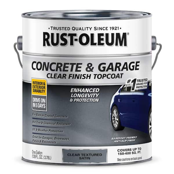 1 gal. Satin Textured Clear Concrete and Garage Floor Topcoat Concrete Waterproofer/Sealer