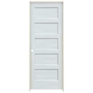 30 in. x 80 in. Conmore Light Grey Paint Smooth Hollow Core Molded Composite Single Prehung Interior Door