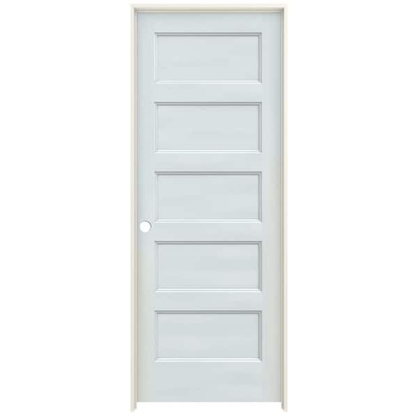 JELD-WEN 32 in. x 80 in. Conmore Light Grey Paint Smooth Hollow Core Molded Composite Single Prehung Interior Door