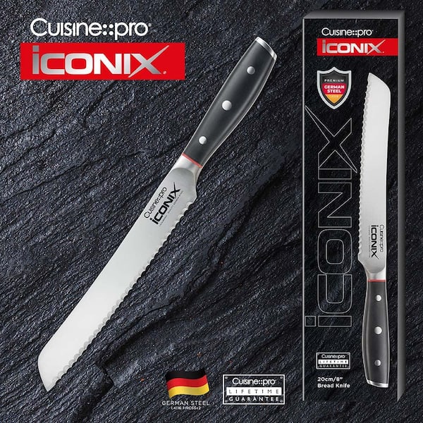 Cuisine::pro ICONIX 8 in. Stainless Steel Full Tang Bread Knife