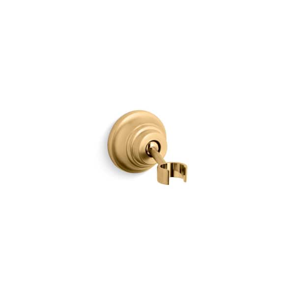 KOHLER Bancroft Adjustable Wall-Mount Handshower Holder in Vibrant Brushed Moderne Brass