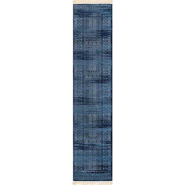 Unique Loom District Sequoia Blue 2' 7 x 12' 0 Area Rug