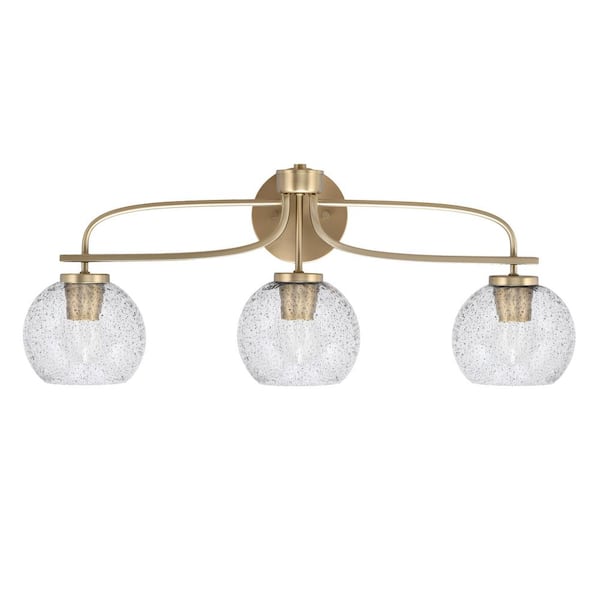 Unbranded Olympia 27.5 in. 3-Light New Age Brass Vanity Light