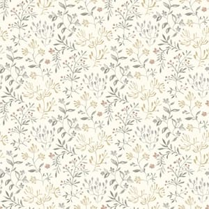 Tarragon Dainty Meadow Grey Prepasted Non Woven Wallpaper