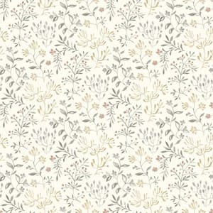 Tarragon Dainty Meadow Grey Prepasted Non Woven Wallpaper Sample