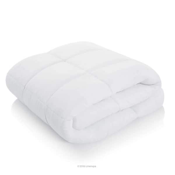 Linenspa Comforter Duvet Insert Full White Down Alternative All Season  Microfiber-Full Size - Box Stitched
