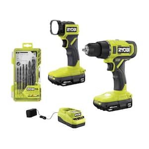 ONE+ 18V Cordless 2-Tool Combo Kit w/ Drill/Driver, LED Light, (2) 1.5 Ah Batteries, Charger, and Bit Set (15-Piece)