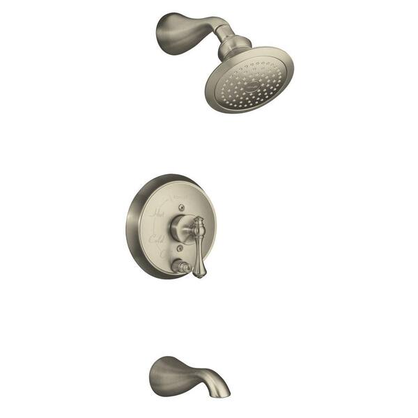 KOHLER Revival Single-Handle Tub and Shower Faucet Trim Only in Vibrant Brushed Nickel (Valve Not Included)