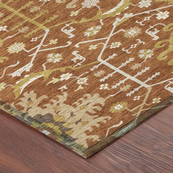 Chantille Machine Washable Indoor/Outdoor Abstract ACN2859 Paprika 2 ft. x 3 ft. Accent Rug