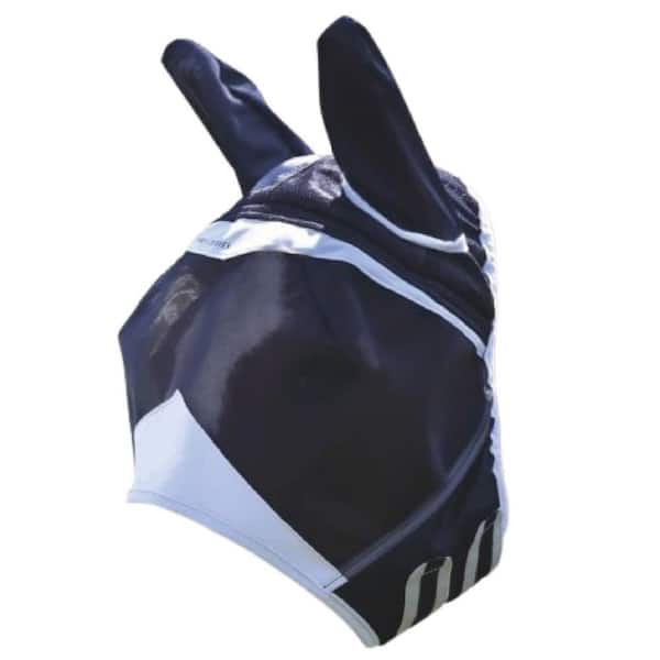 Mesh Horse Equine Fly Mask with Ears UV Protection, Full in Black