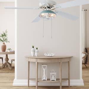 Dawn Industrial 52 in. Indoor White Ceiling Fan with Light Kit
