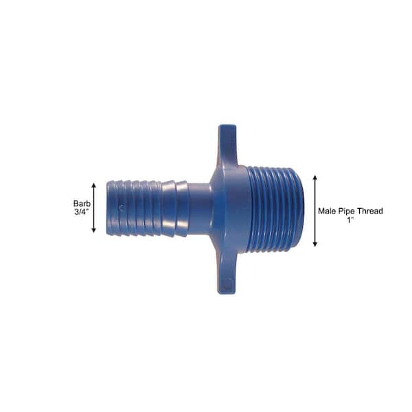 Reviews for Apollo 3/4 in. Barb Insert Blue Twister Polypropylene x 1 in.  MPT Adapter Fitting
