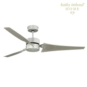 Industrial 60 in. Indoor/Covered Outdoor Silver Ceiling Fan with Wall Control