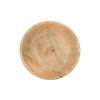 Natural Mango Wood Ridged Footed Serving Bowl