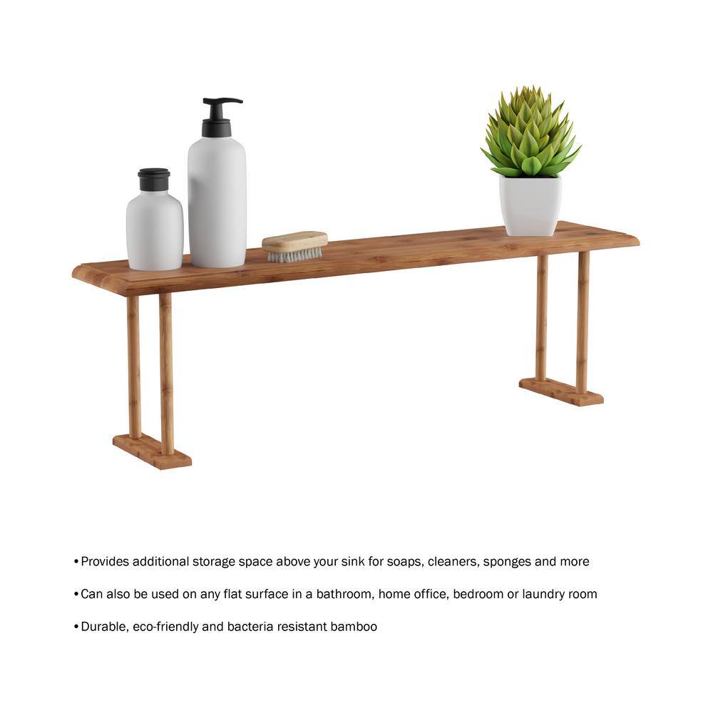 Bamboo Adjustable Freestanding Sink Shelf Organizer