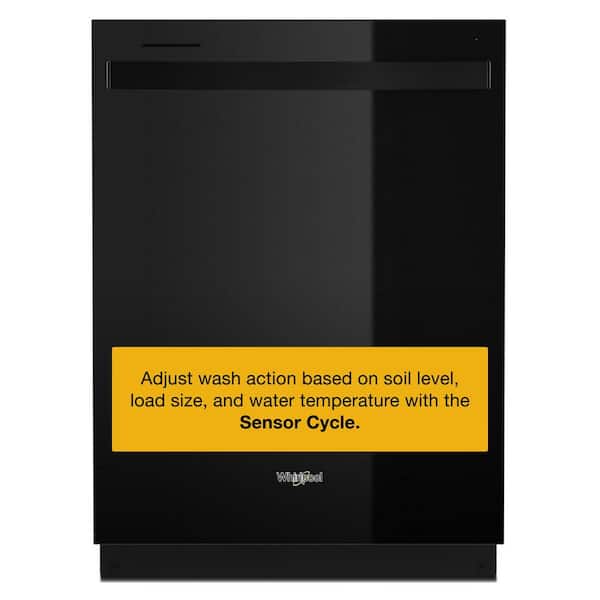24 in. Black Top Control Built-In Tall Tub Dishwasher with Third Level Rack, 47 dBA