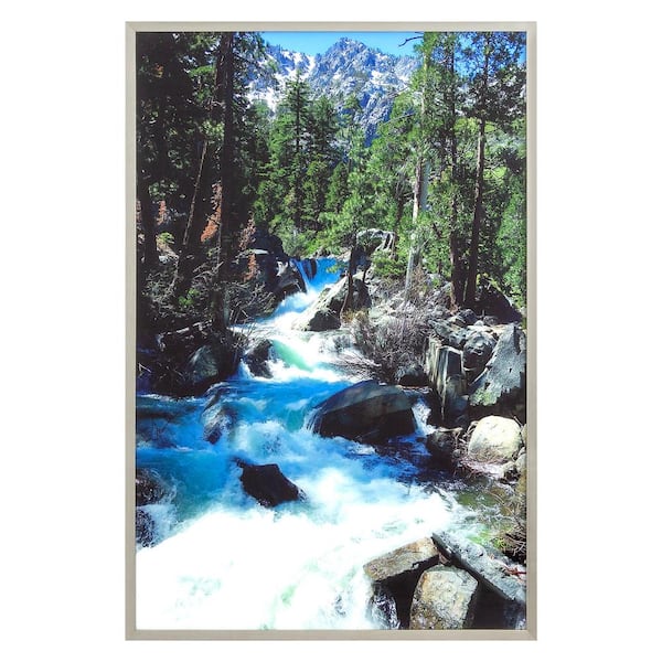 Yosemite Home Decor "Eagle Falls" Silver Frame Photography Wall Art 47 in. x 32 in.