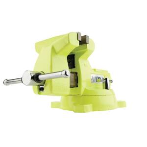 5 in. Mechanics High Visibility Safety Vise with Swivel Base, 3-3/4 in. Throat Depth