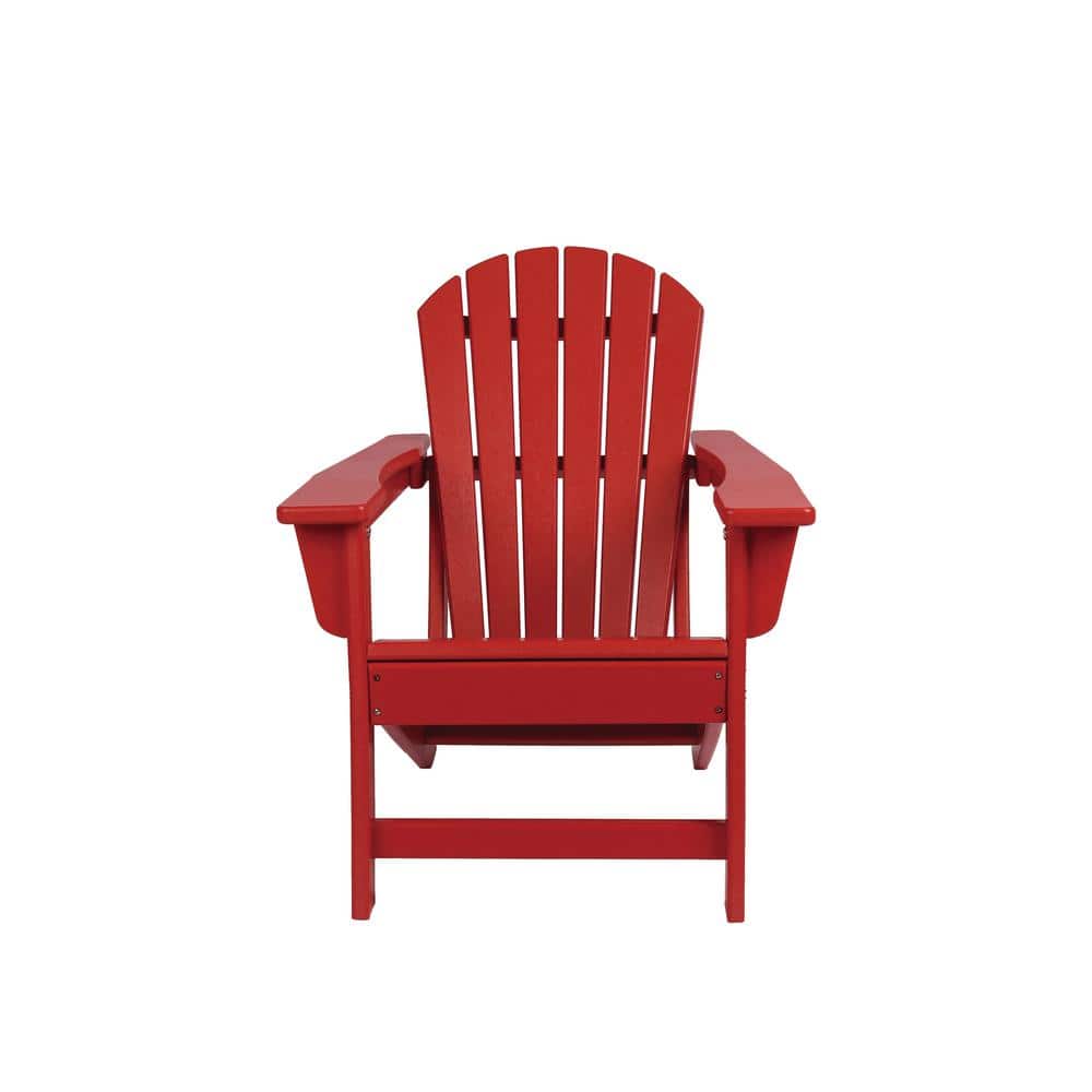Ruby Red Plastic Child Adirondack Armchair