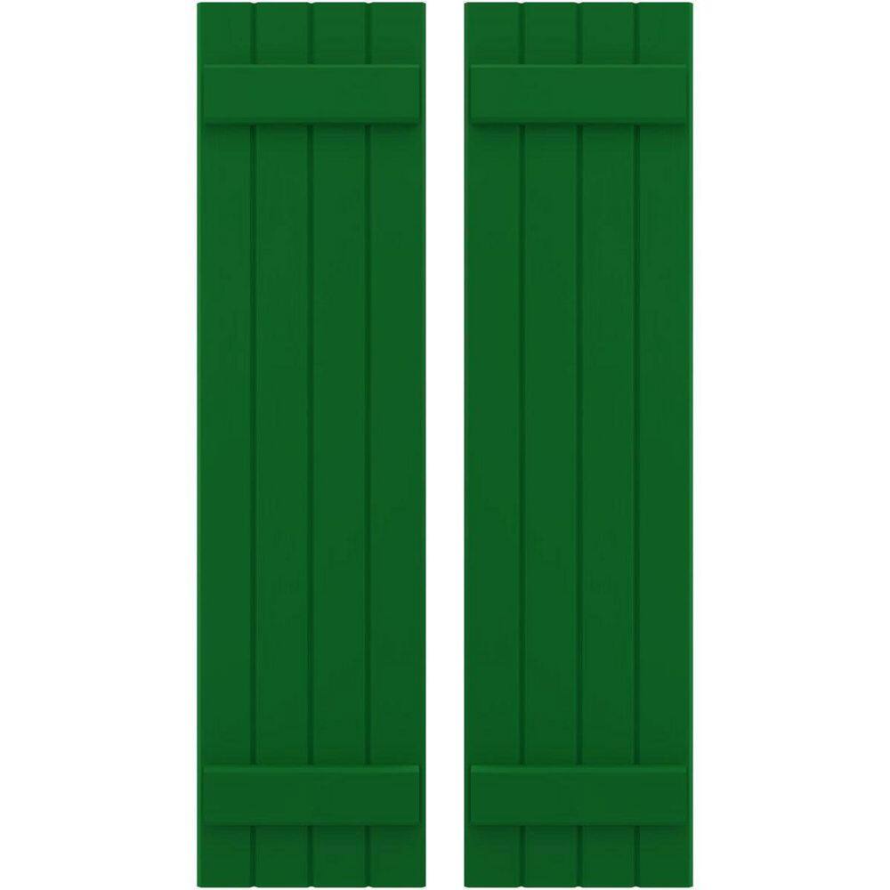 14-in W x 44-in H Americraft 4 Board Exterior Real Wood Joined Board and Batten Shutters Viridian Green price history on PriceWatchPro