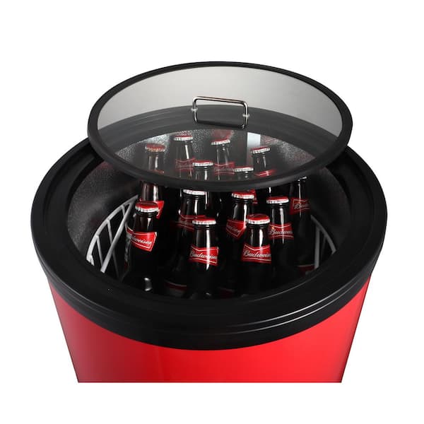 18 in. Wide Single Zone 55 Can/22 Bottle Beverage Cooler in Red