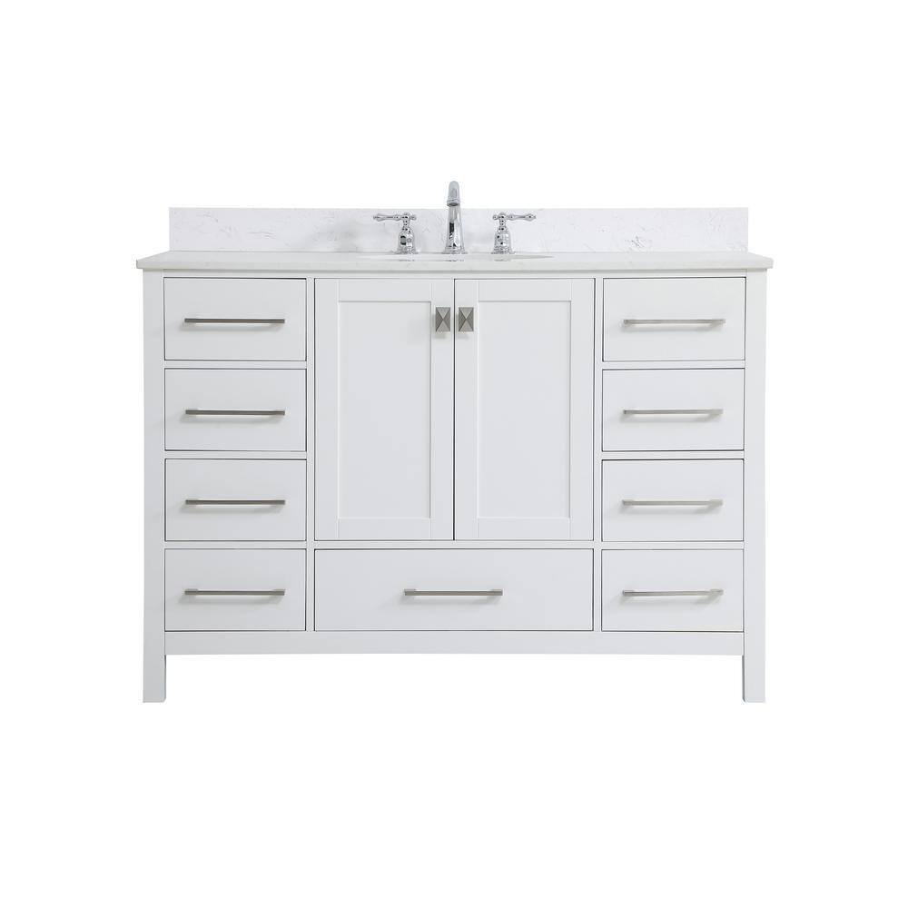 Simply Living 48 in. W x 22 in. D x 34 in. H Bath Vanity in White with Cala