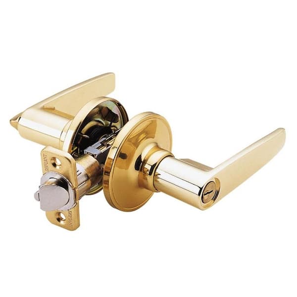 Defiant Olympic Polished Brass Keyed Entry Door Handle