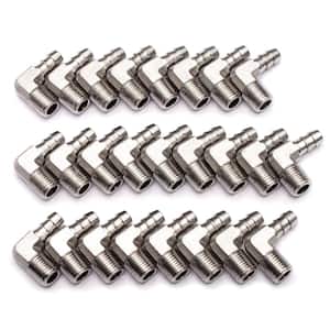 5/16 in. ID Hose x 1/4 in. Male NPT Air Gas 90-Degree Elbow Stainless Steel 316 Barb Fitting (25-Pieces)