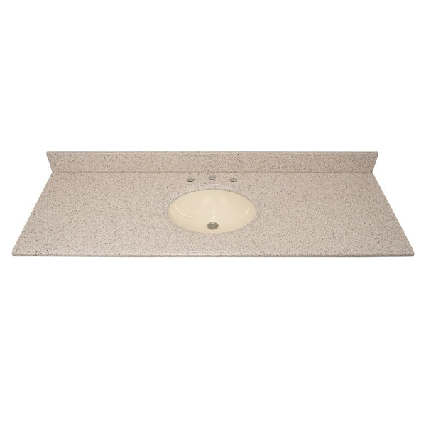 Home Decorators Collection 61 in. W x 22 in D Granite Beige/Bisque