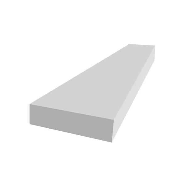 Royal Mouldings - 7318 3/4 in. x 3 1/2 in. x 96 in. Primed PVC Flat Utility Moulding, S4S (1-Piece − 8 Total Linear Feet)