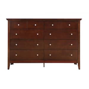 Hammond 8-Drawer Cappuccino Double Dresser (39 in. x 58 in. x 18 in.)