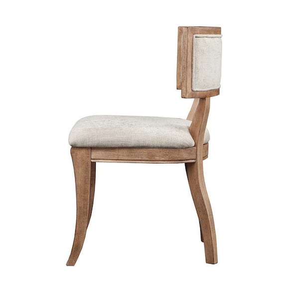 Marie Beige/Light Natural Dining Chair Set of 2