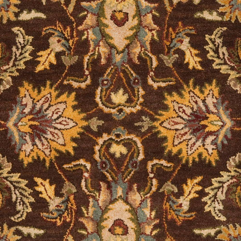 Heritage Brown and Ivory Hand-Tufted Wool Area Rug 6' x 9'