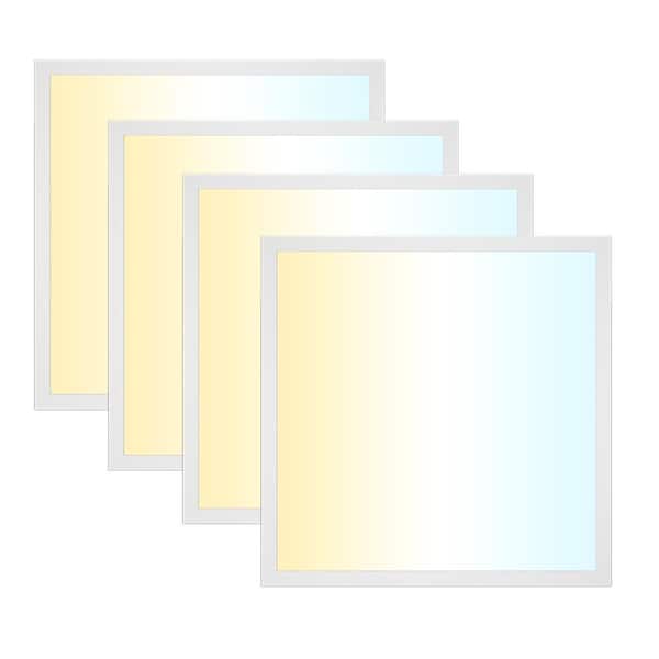2 ft. x 2 ft. 150-Watt Equivalent Adjustable Lumens and CCT Integrated LED Panel Lights with Microwave Sensor 4-Pack
