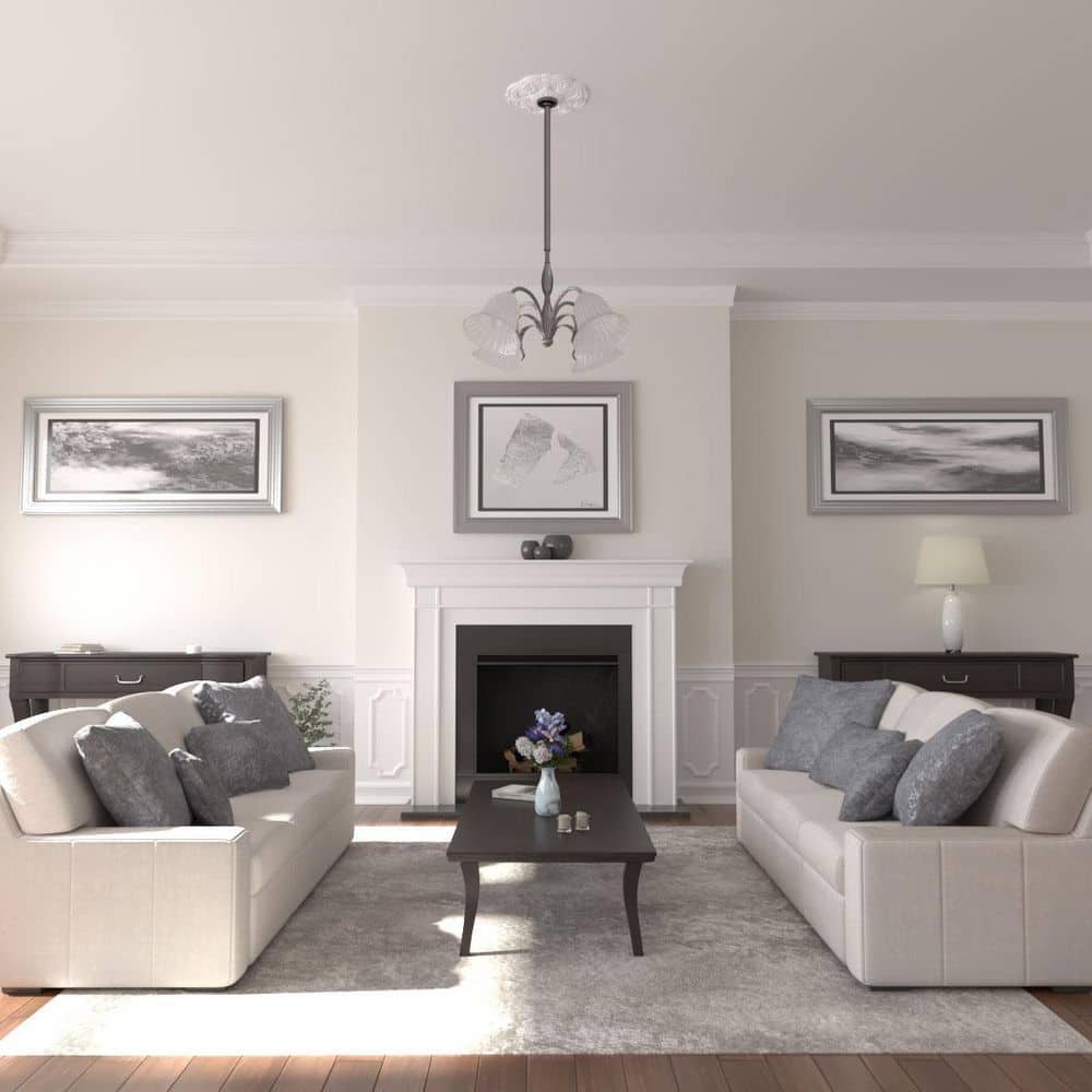 Rotherham 18" White High-Density Urethane Ceiling Medallion